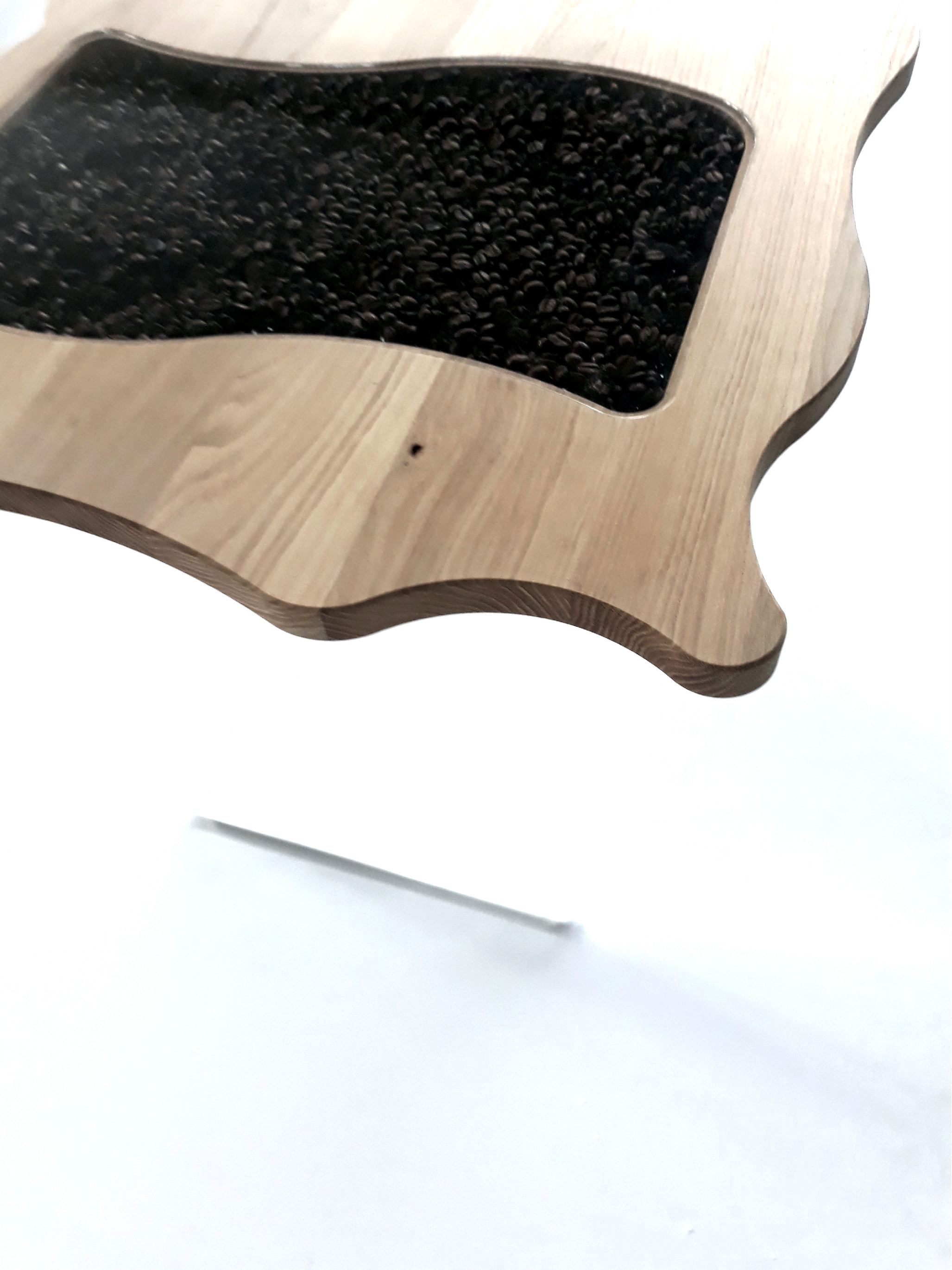 CNC Milling, CNC Laser Cutting - Wooden coffee table with plexiglass - www.serviceplast.com