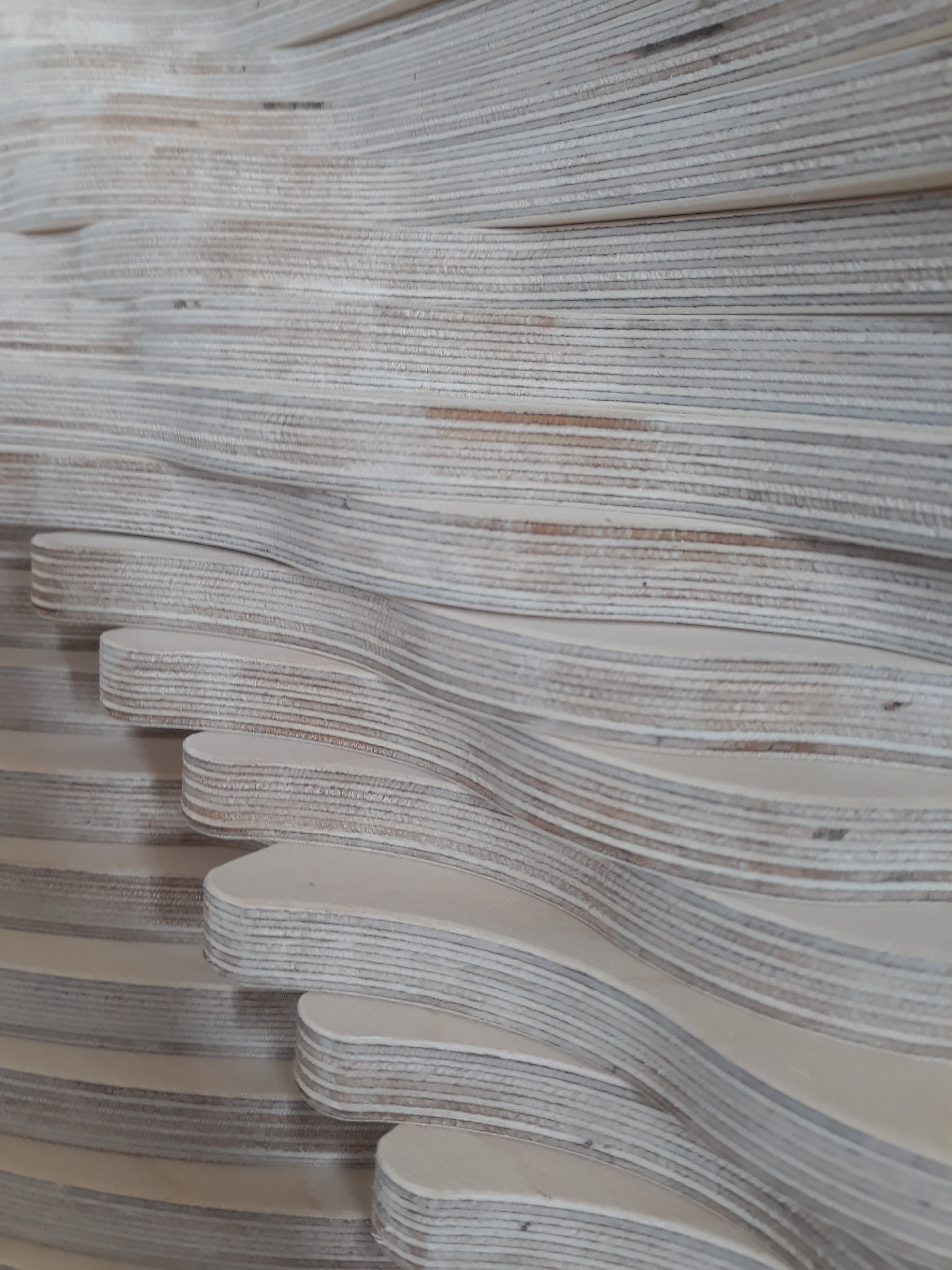 Milling Plywood - Waves 3D on the wall- www.wallwithwaves.com 