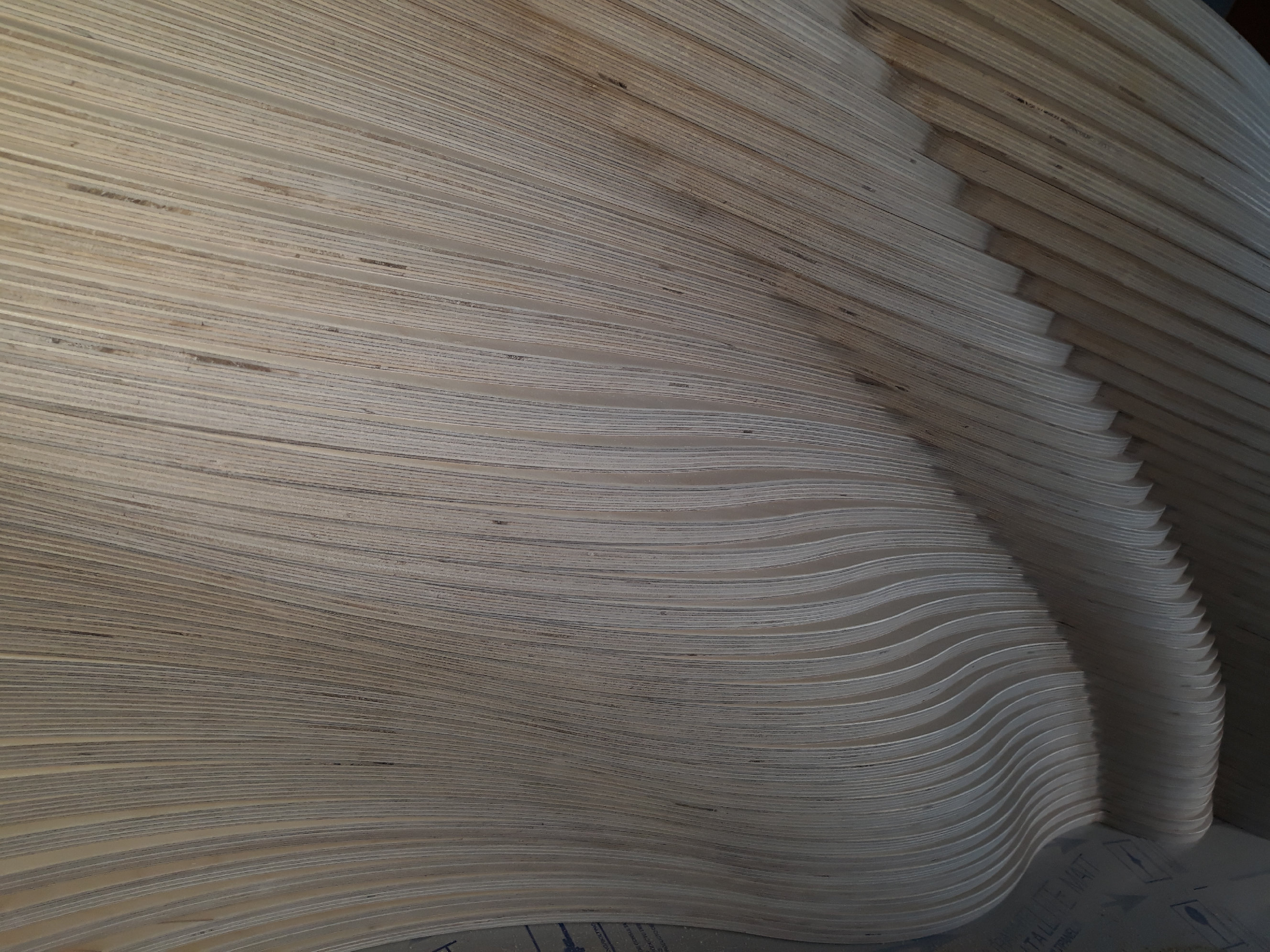 Milling Plywood - Waves 3D on the wall- www.wallwithwaves.com 