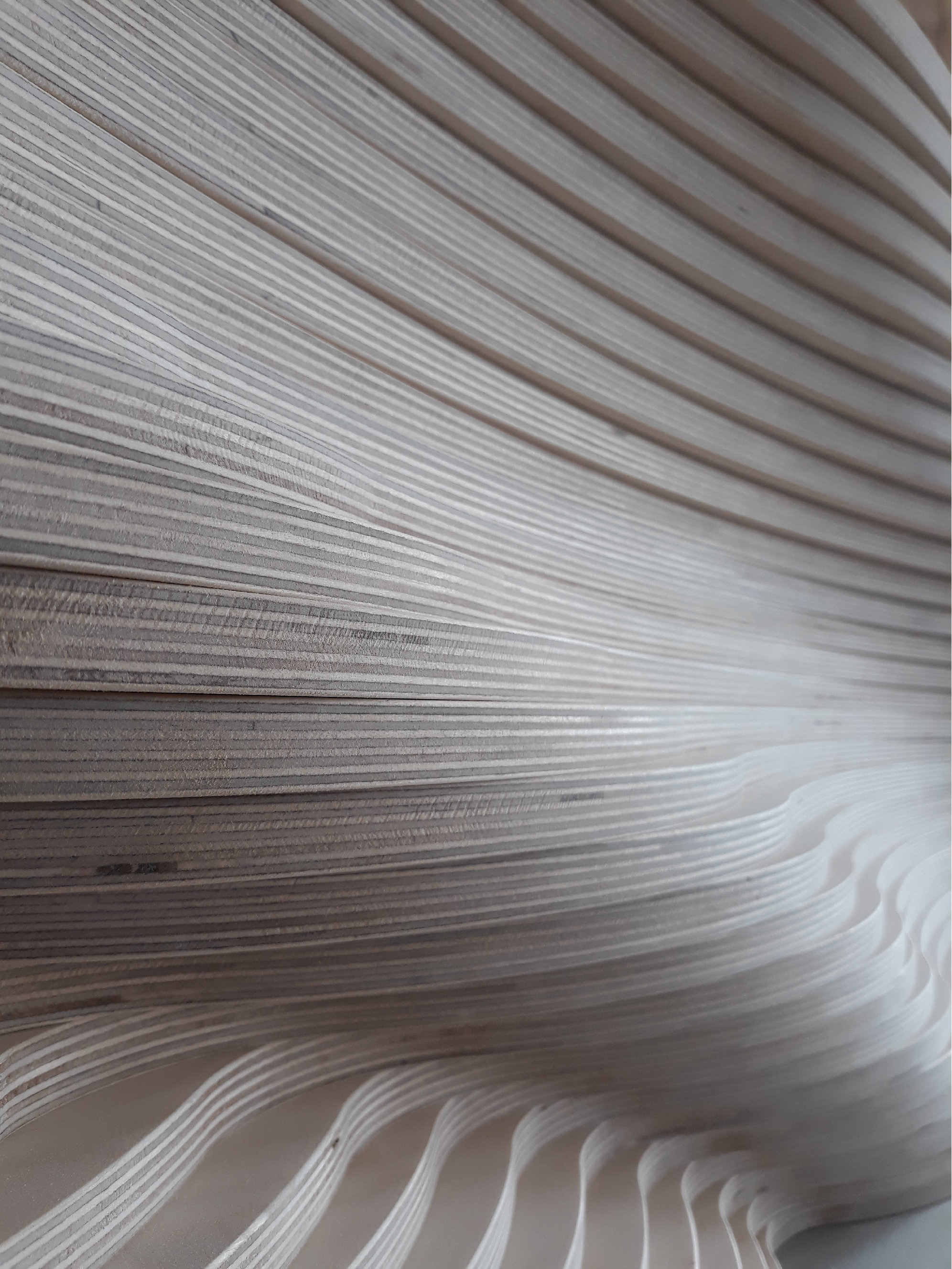 Milling Plywood - Waves 3D on the wall- www.wallwithwaves.com 